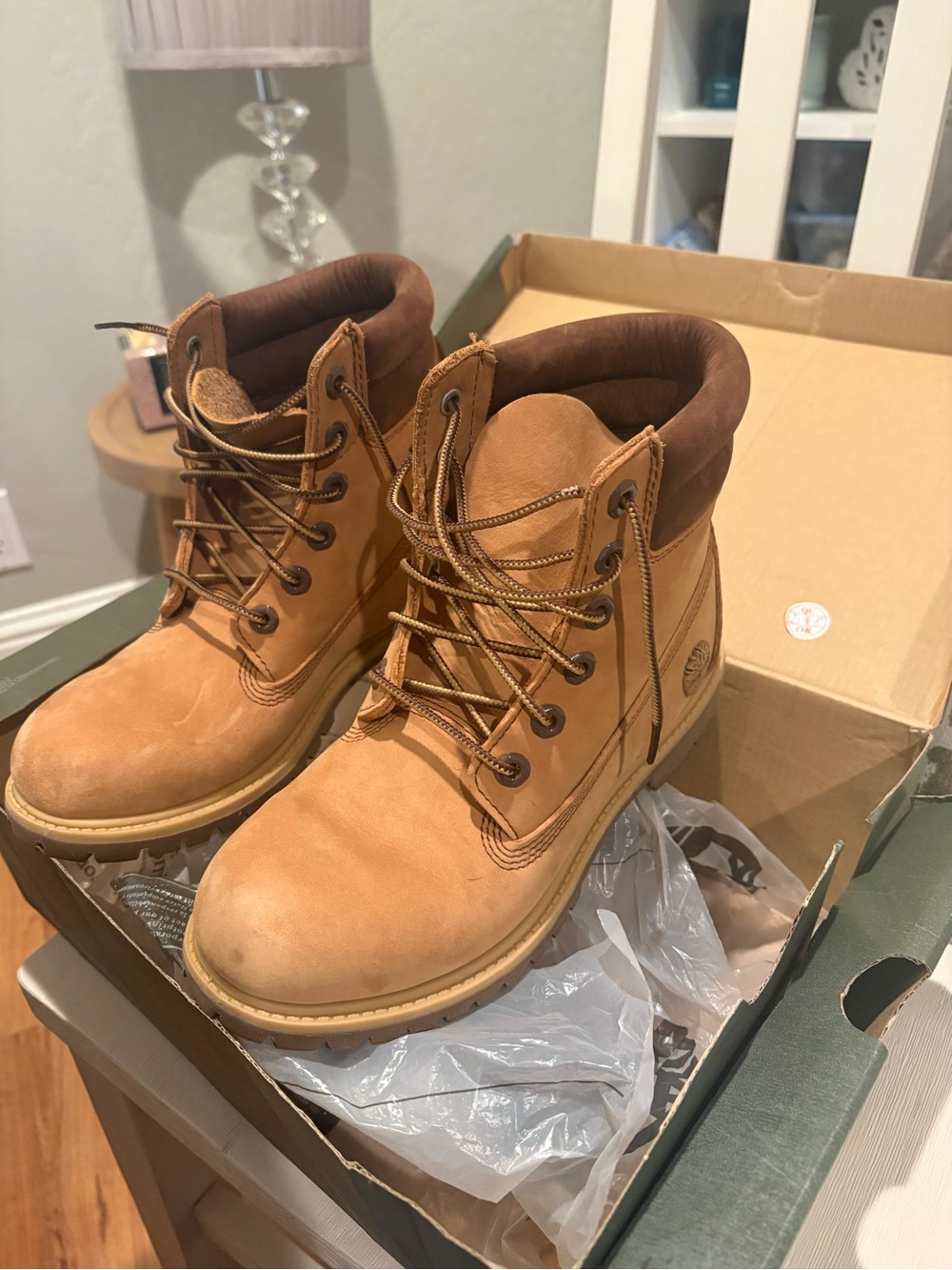 Timberland women’s Wheat Nubuck Work Boots - Honey Tan